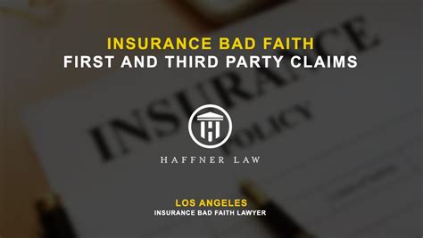 Legal analysis of insurance bad faith in nevada and when policy holders can bring a claim for breach of duty to defend and indemnify. Insurance Bad Faith in First- or Third-party Claims | Haffner Law