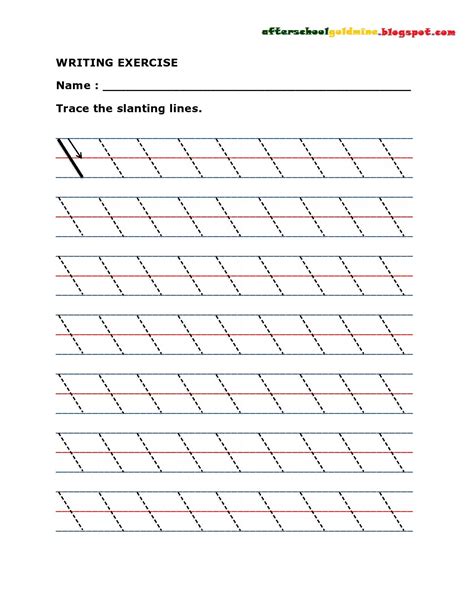 Tracing Diagonal Lines Worksheets For Preschool