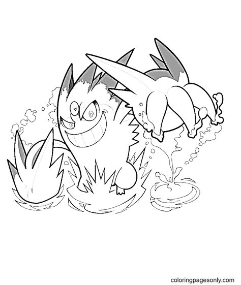 Mega Gengar Coloring Pages Pokemon Coloring Pages Coloring Pages Porn Sex Picture