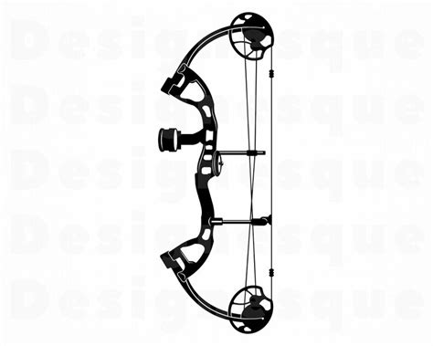 Dxf Archery Svg Cut Files For Silhouette Png Compound Bow Svg Compound