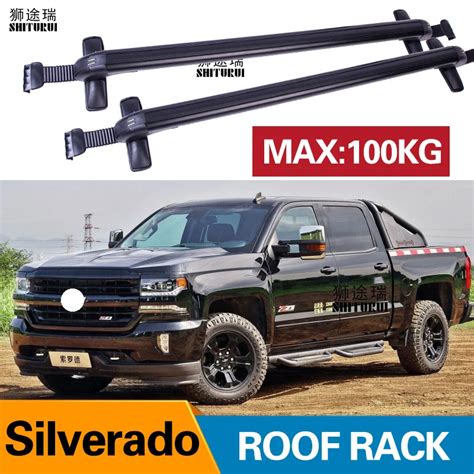 2pcs Roof Bars For Chevrolet Silverado 4 Dr Double Cab 14 1815