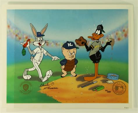 Bugs Bunny Signed Baseball Looney Tunes Le Original Hand Painted