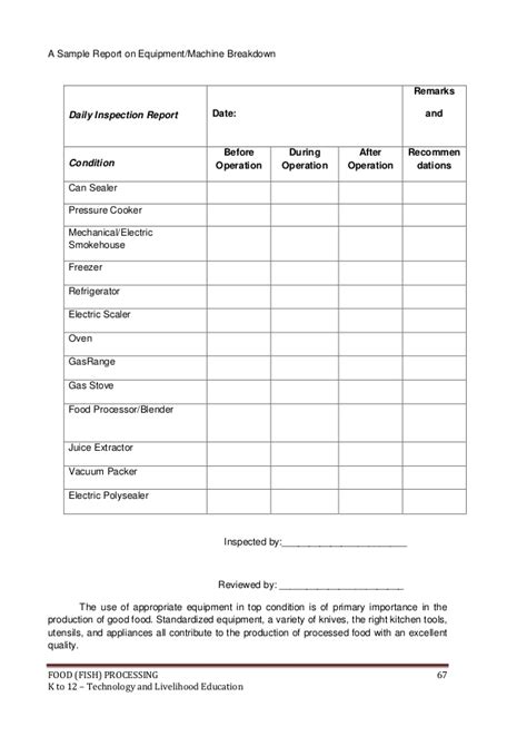 Machine Breakdown Report Template TEMPLATES EXAMPLE TEMPLATES EXAMPLE