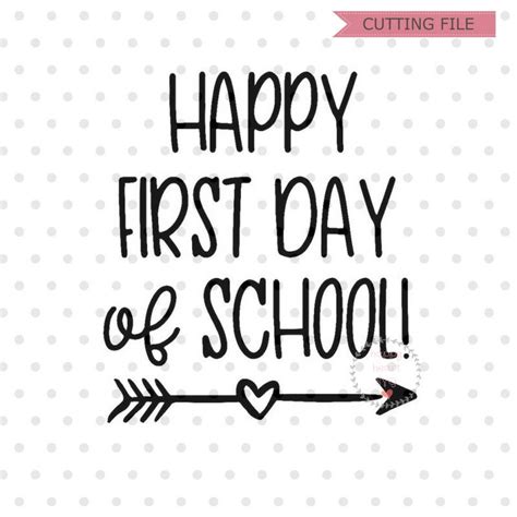 Happy First Day Of School Svg Back To School Svg School Svg Etsy