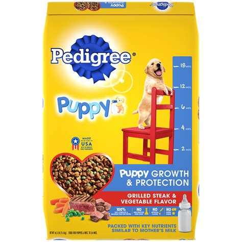 Pedigree Puppy Growth And Protection Dry Dog Food Grilled Steak