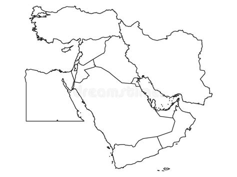 Map Of Middle East Blank Guludino