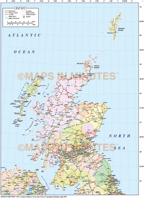 Printable Road Map Of Scotland Printable Maps