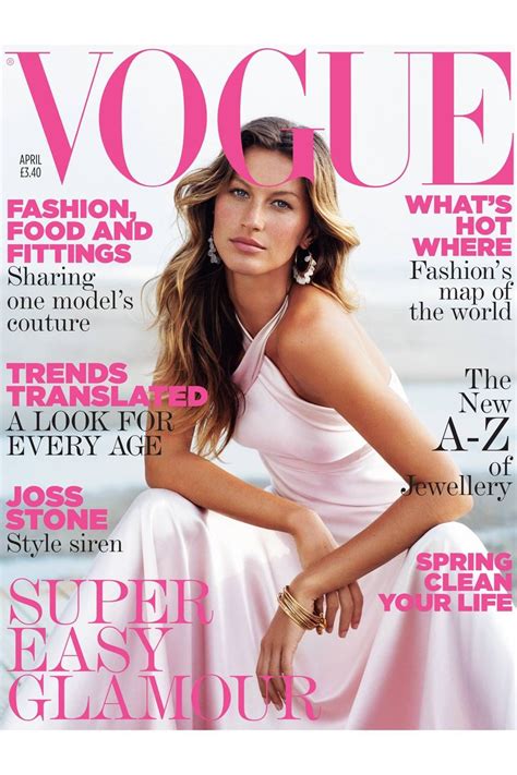 Bündchen In Ralph Lauren On The Cover Of British I Vogue I Gisele