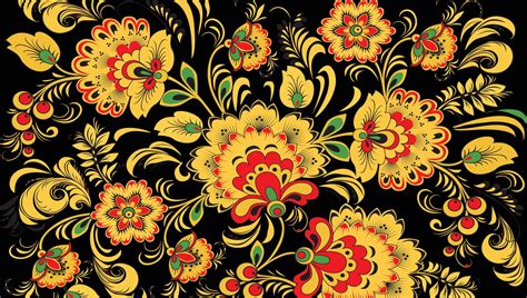 2736x1824 Resolution Black And Yellow Floral Illustration Hd