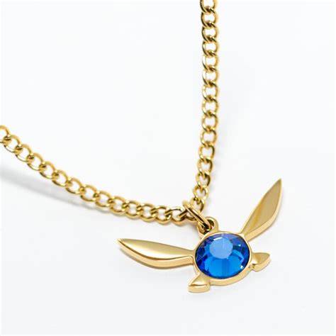 Navi Fairy Necklace Legend Of Zelda Inspired Gold Necklace Etsy Uk