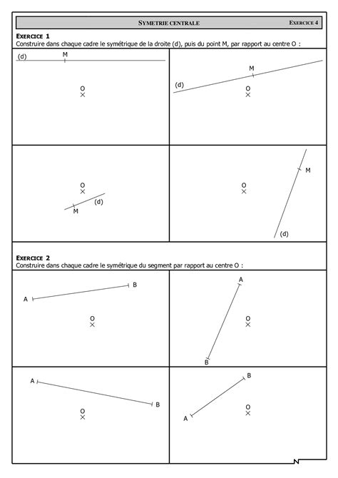 Symétriques de droites et segments - Exercices - AlloSchool