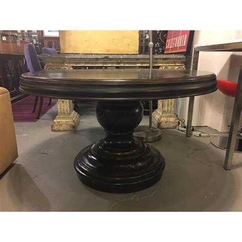 But, for many of us, the dining table is a vital piece of painted furniture. Pulaski Furniture Hand Painted Pedestal Base Dining Table | Chairish