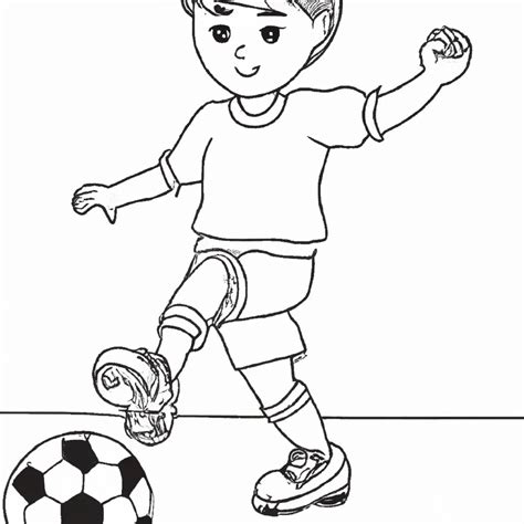 7 Desenhos de Crianças Chutando Bola para Imprimir e Colorir