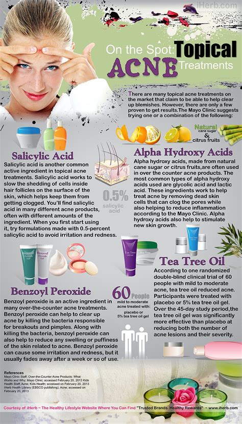 On The Spot Topical Acne Treatments Infographic Acne Skin Skin Care