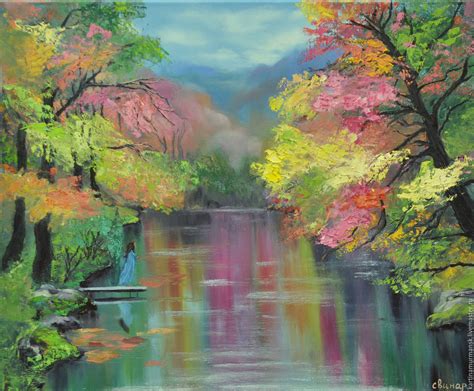 Oil Painting Bright Landscape 5060 In The Autumn Forest