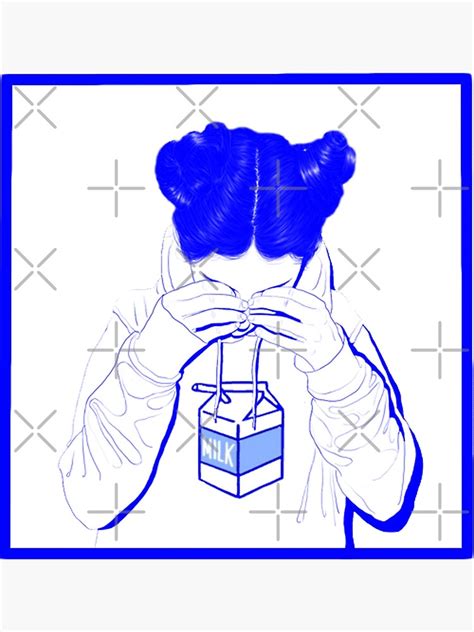 Japanese Milk Vaporwave Aesthetic Sad Girl Crying Over Milk Art