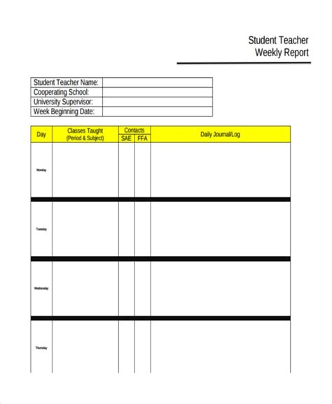 Free Progress Report Templates For Teachers Printable Templates