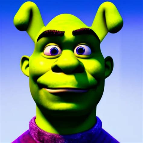 Shrek As Waluigi Highly Detailed Extremely High Stable Diffusion