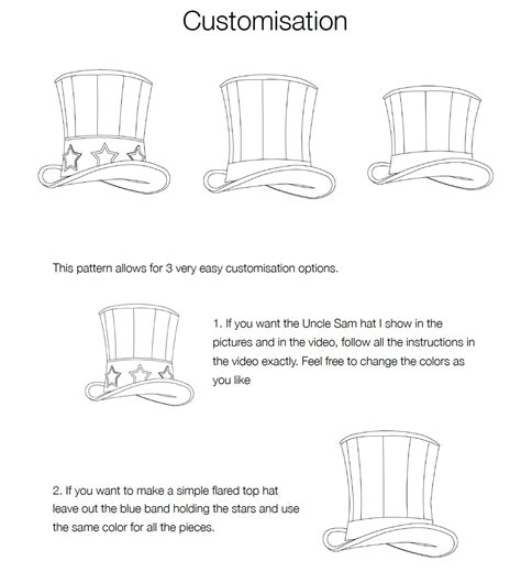 Printable Top Hat Pattern