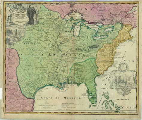 1687 Map Of Louisiana And Mississippi Vintage Wall Art Vintage Map