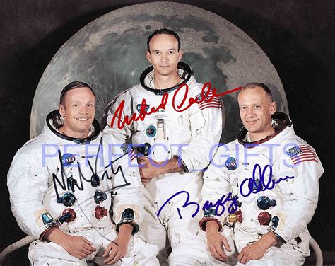 Apollo 11 Armstrong Aldrin Collins Signed Autographed 10x8 Repro Photo