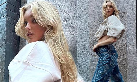 Elsa Hosk Shows Off Her Pregnancy Swag In A Pair Of Louis Vuitton