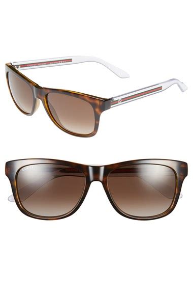 lyst gucci 57mm bio based sunglasses havana crystal brown gradient in brown for men