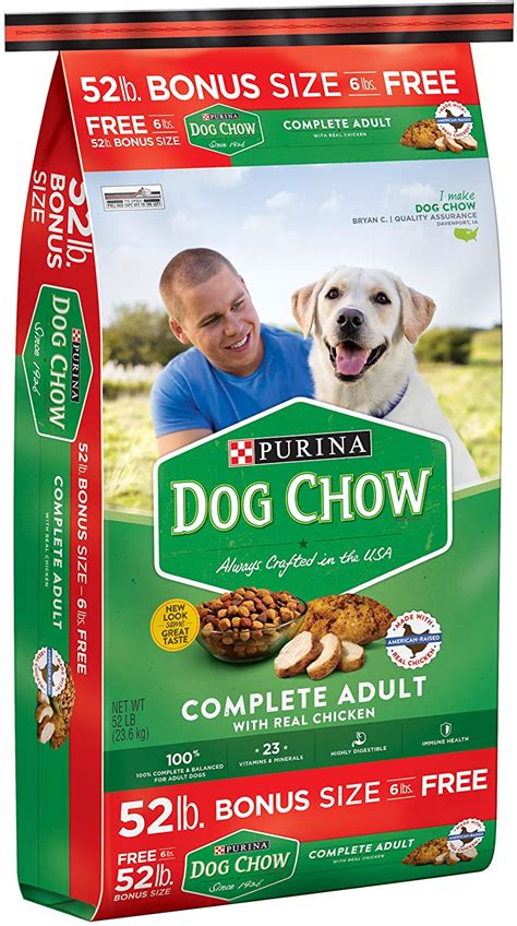 It does fit, but there is no room left over at the top. Purina Dog Chow Complete Dog Food Bonus Size, 50 lbs - A ...