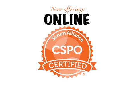 Certified Scrum Product Owner Cspo Now Available Online