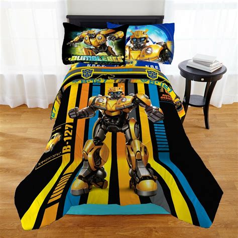 Transformers Bumblebee Boys Twin Comforter Sheet Set Piece Bed In A Bag Walmart Com
