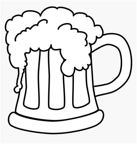Beer Mug White Png Beer Clipart Black And White Transparent Png My
