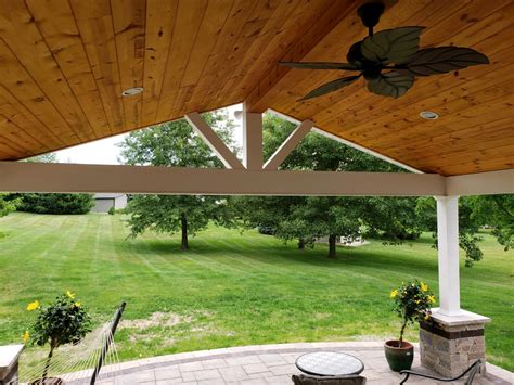 Covered Patio In Kent Oh Showcases Gorgeous Hardscapes In A Protected