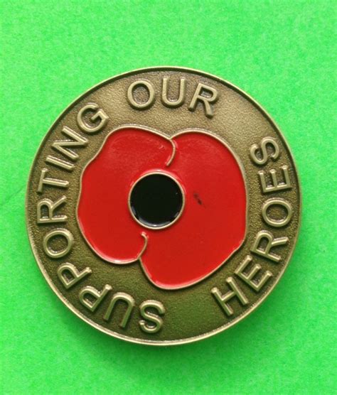 British Army Supporting Our Heroes Poppy Pin Badge Ulster Loyalist