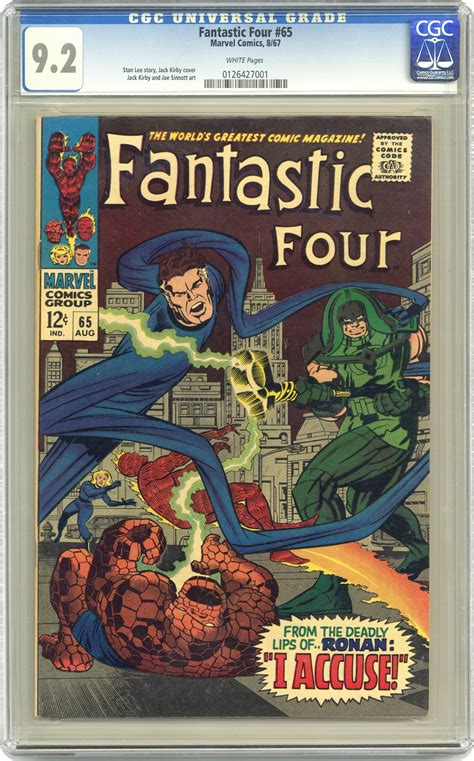 Fantastic Four 1961 1st Series 65 Cgc 92