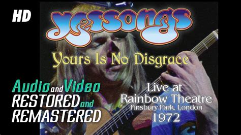 Yes Yours Is No Disgrace Live At The Rainbow 1972 Yessongs