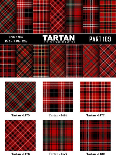 Seamless Tartan Pattern Part109 Tartan Pattern Clothing Fabric