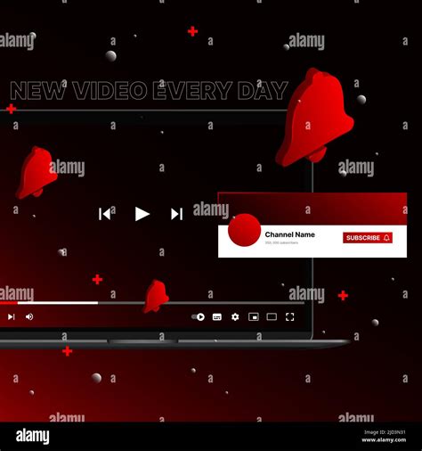 Red Video Platform Illustration Creative Design Content Frame