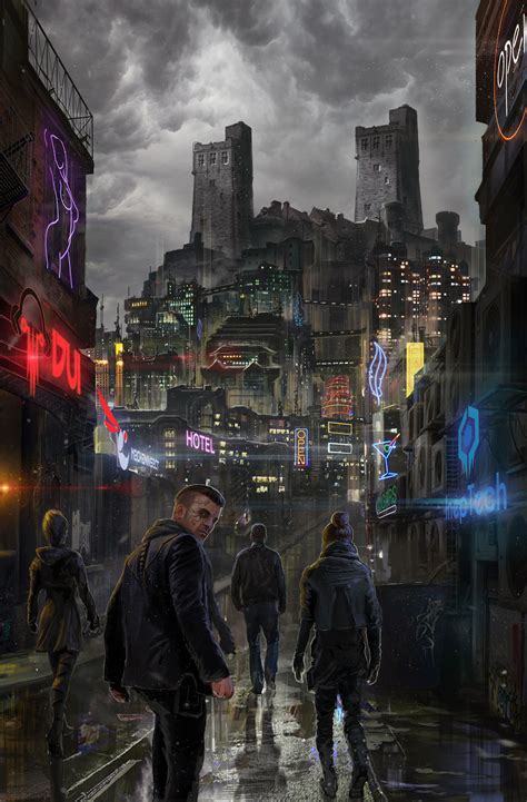 Fragments Of A Hologram Dystopia Paisagem Fantasia Cyberpunk E Futurismo