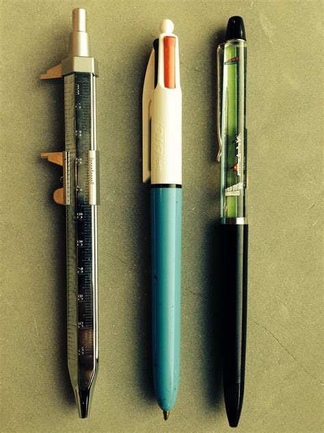 Micrometer Bic 4 Colour And Ship Pens Vintage School Supplies