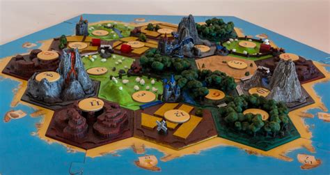 Designed 3d Printed And Painted A Custom Catan Board To Make It More