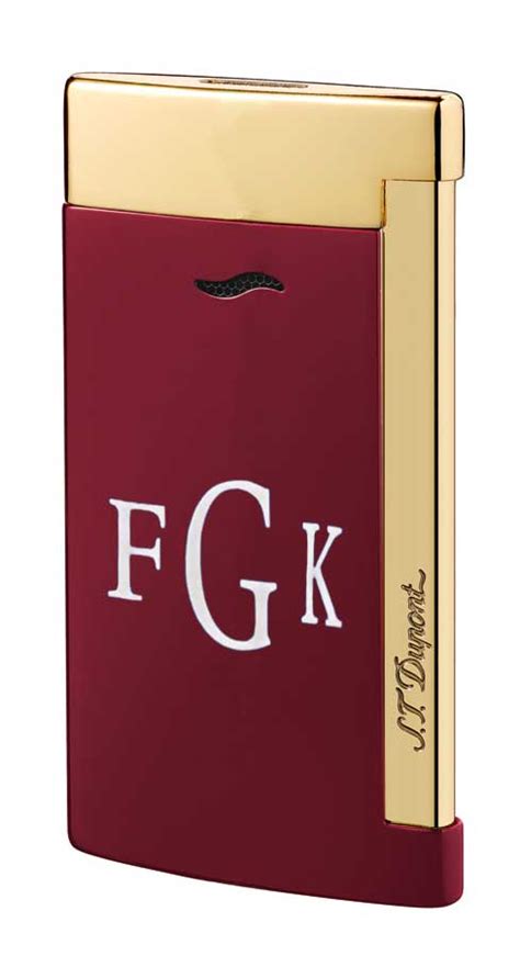 The st dupont ligne 2 diamond point finish gold lighter is an outstanding example of the luxury which embodies the french brand s.t. ST Dupont Slim 7 Single Torch Flame Lighter - Red and Gold
