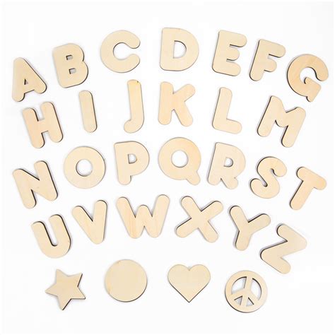 Wooden Letters And Shapes Creatify