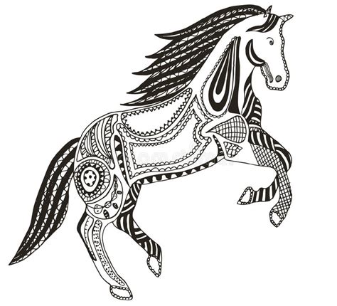 Contact bambina disegno on messenger. Zentangle Ha Stilizzato Il Cavallo, Turbinio, Illustrazione, Vettore, A Mano Libera ...