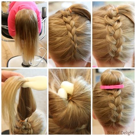This version, the upside down braid to bun, is an updated tutorial that features a more messy bun. Top 5 Bun Hairstyles for Girls (she: Becky)