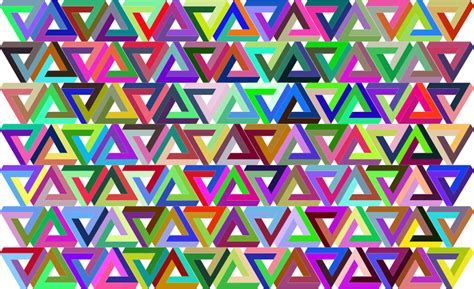 Prismatic Penrose Triangle Pattern Openclipart