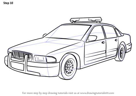 Learn How to Draw a Police Car (Police) Step by Step ... Police car in cartoon style.