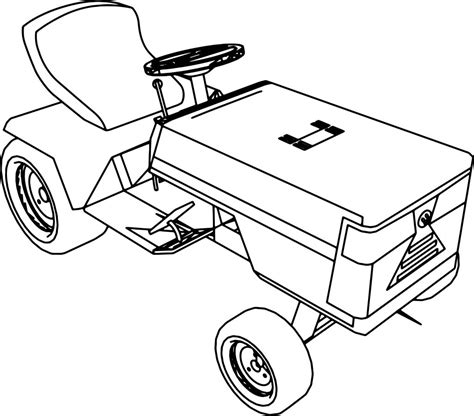 Lawn Mower Coloring Book Page Coloring Pages