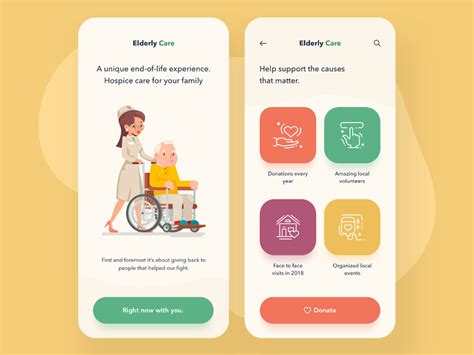Elderly Care App Design Elderly Care App Ui Design