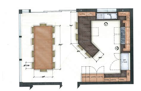 Kitchen Island Floor Plan Layouts
