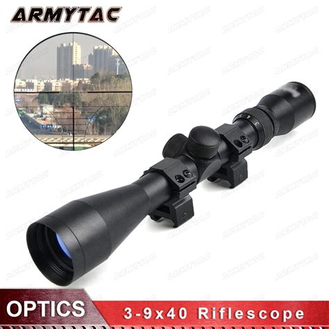Optics 3 9x40 Tactical Riflescope Optic Sniper Deer Rifle Scope Hunting